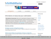 Tablet Screenshot of infowebmaster.fr