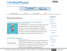 Tablet Screenshot of blog.infowebmaster.fr